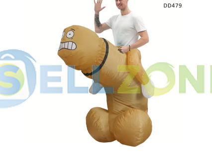 Φουσκωτή χαρούμενη στολή πάρτι Big Smiling P για ενήλικες - DD479